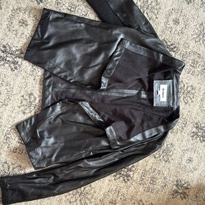 BB Dakota Faux leather jacket with suade insert